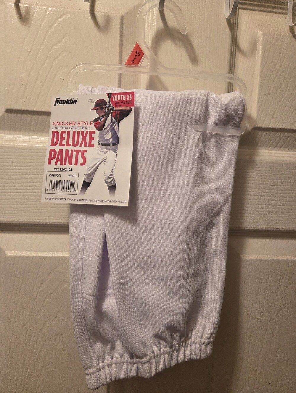NWT Franklin White Deluxe Knicker Style Baseball Pants - Youth XS